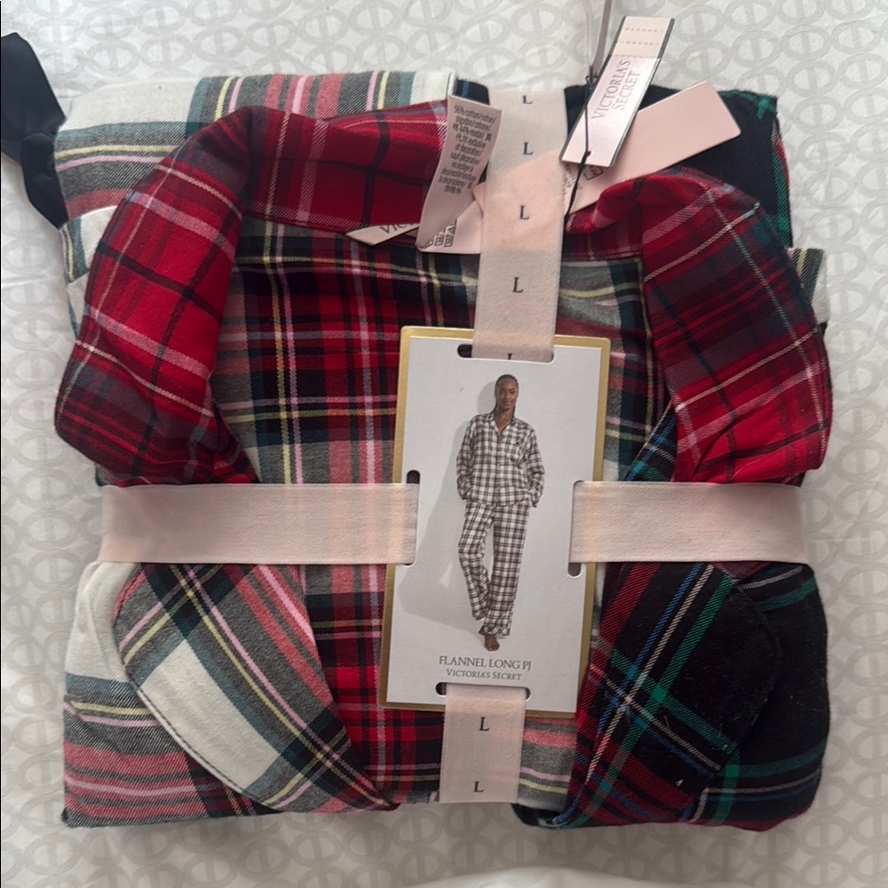 Victoria's Secret Red and Green Plaid Pajama Set